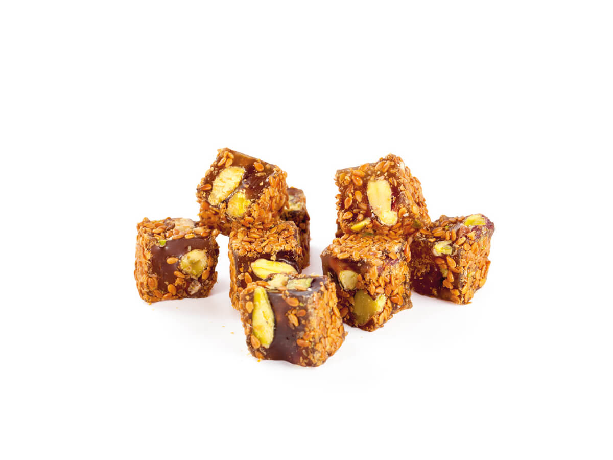 A. Fıstıklı Susam Kaplı Çifte Kavrulmuş Lokum